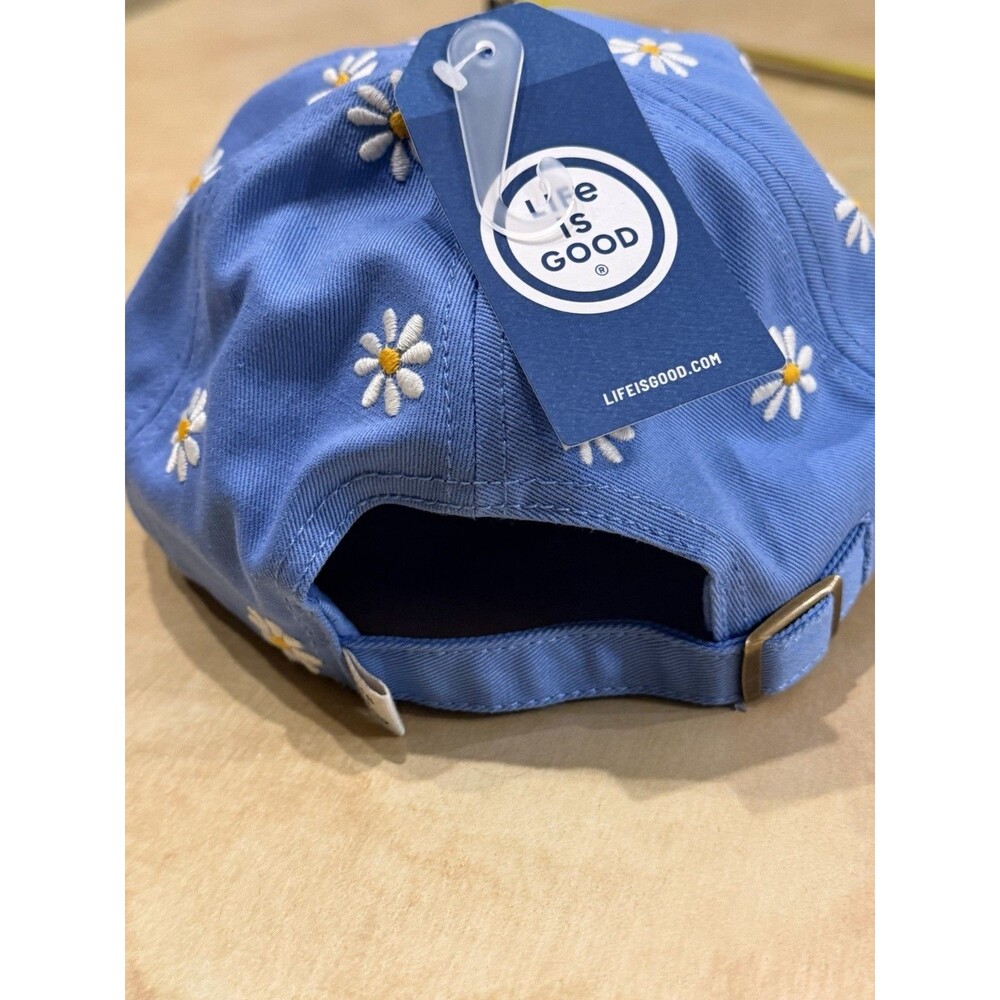 Life Is Good Daisy Chill Hat, Embroidered Flower Women’s Adjustable Baseball Cap - Picture 5 of 7
